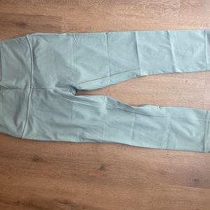 Lululemon leggings, cropped, light sage green
